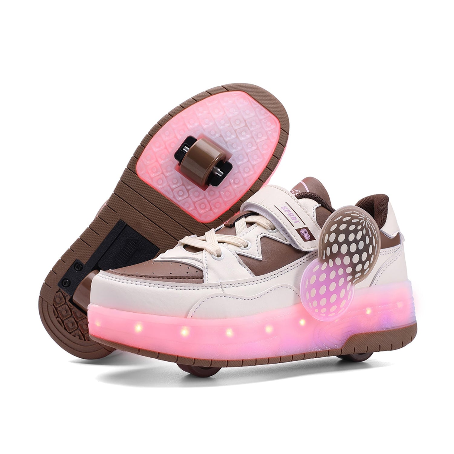 Black Glitter LED Roller Shoes Rechargeable Shoes