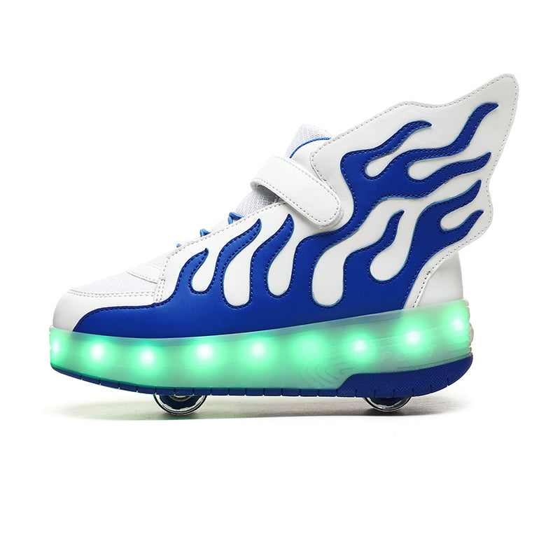 LED Roller Shoes PU Wheels shoes Blue