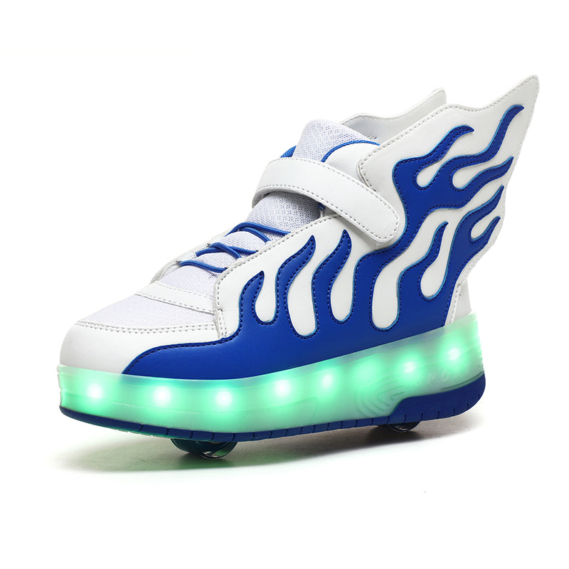 LED Roller Shoes PU Wheels shoes Blue
