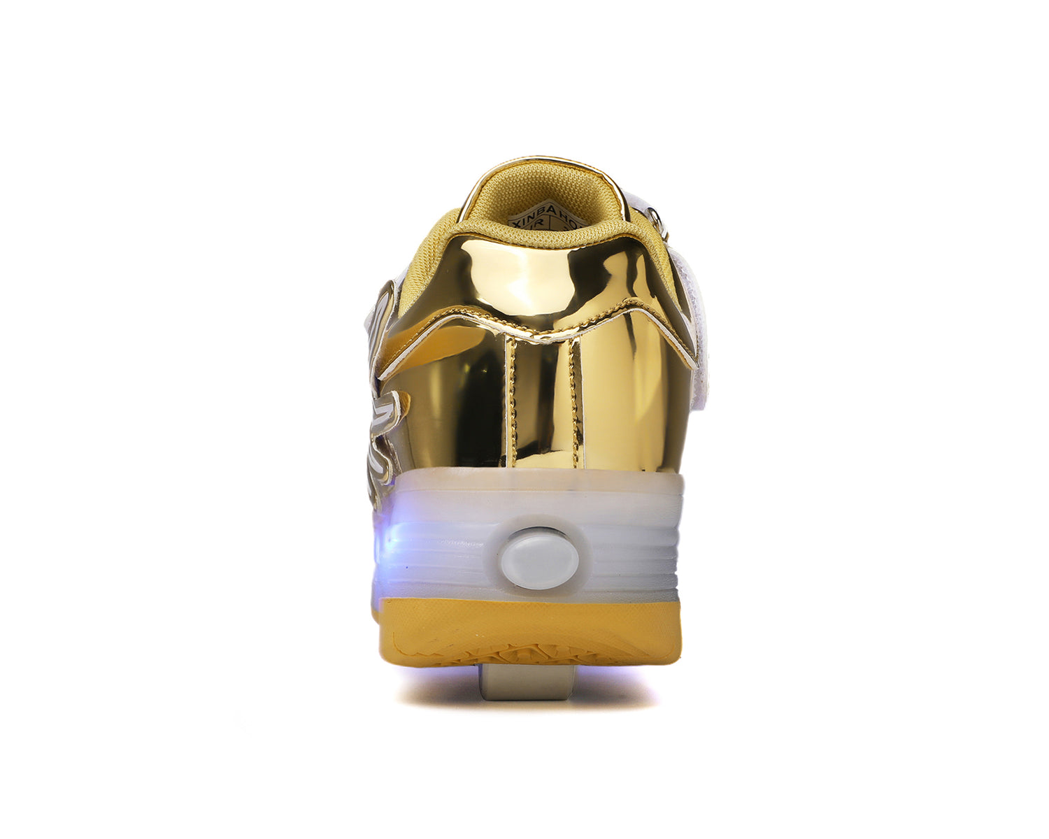 Gold LED Roller shoes Light up Rechargeable Shoes