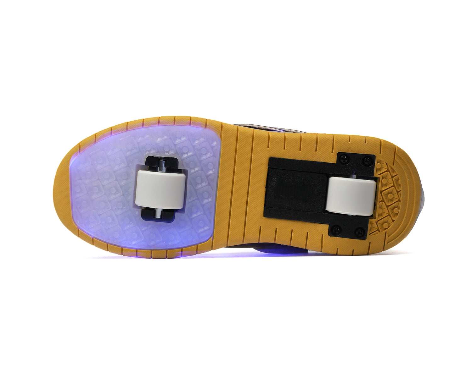 Gold LED Roller shoes Light up Rechargeable Shoes