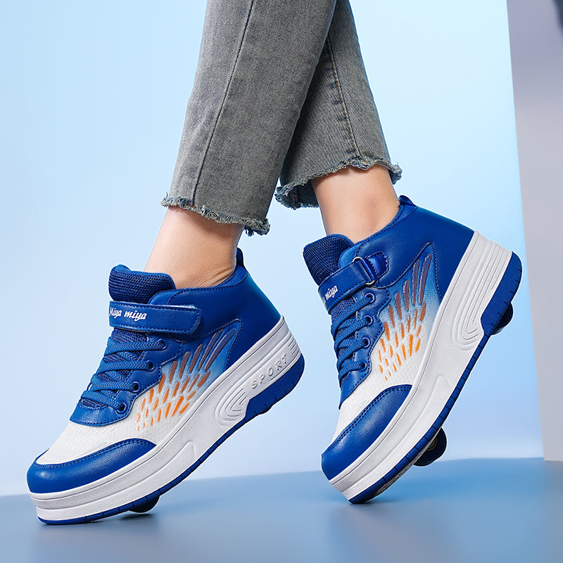 Roller Shoes PU Wheels shoes Blue