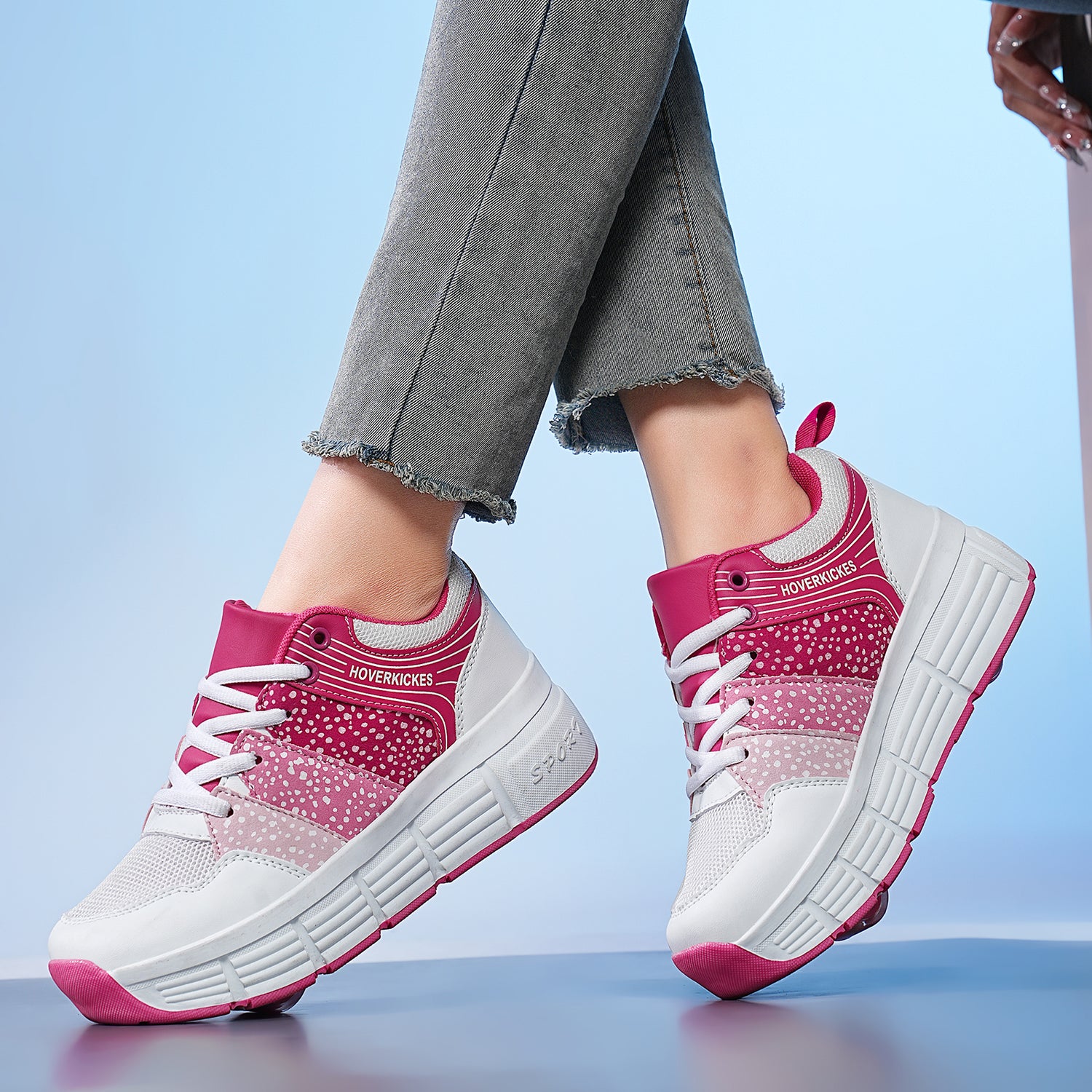 Roller Shoes PU Wheels shoes Pink