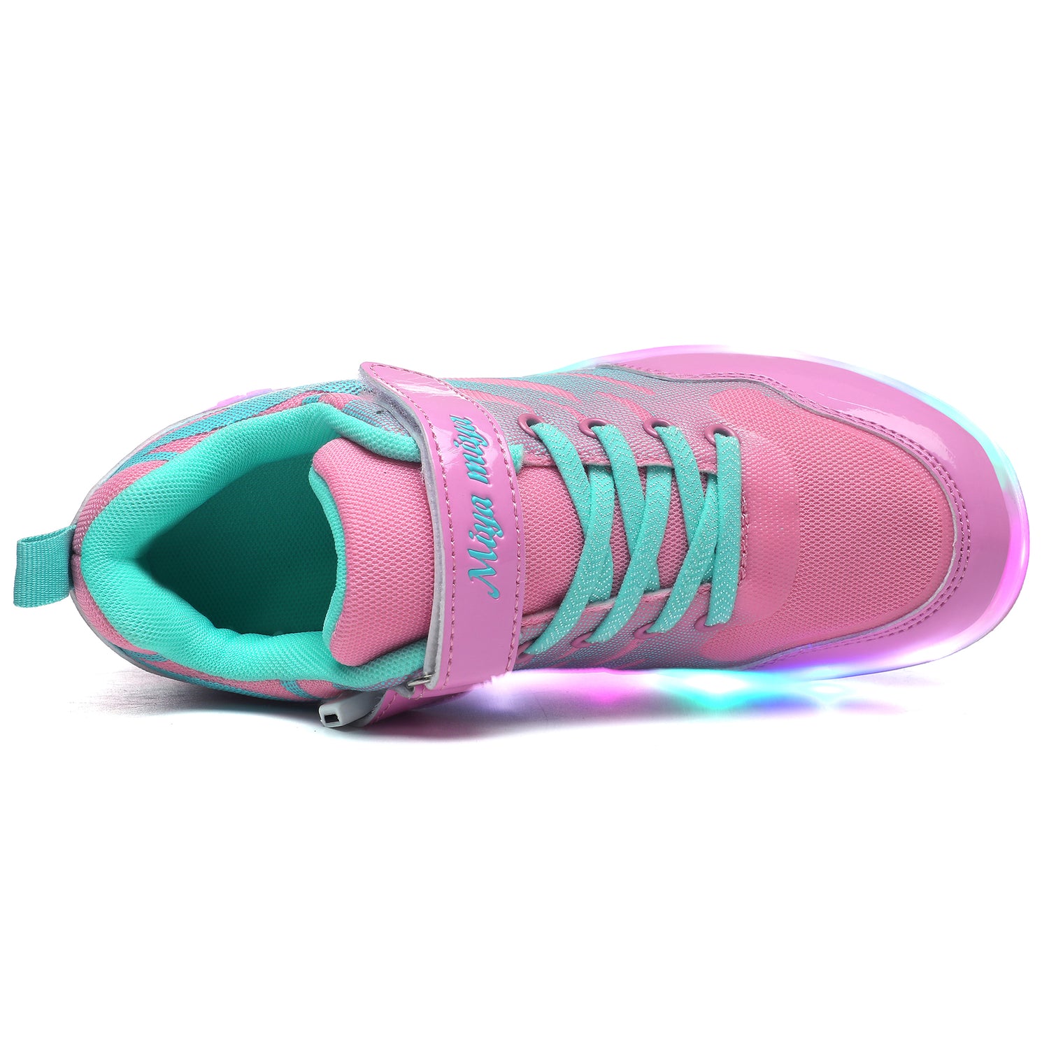 LED Roller shoes Pinkgreen