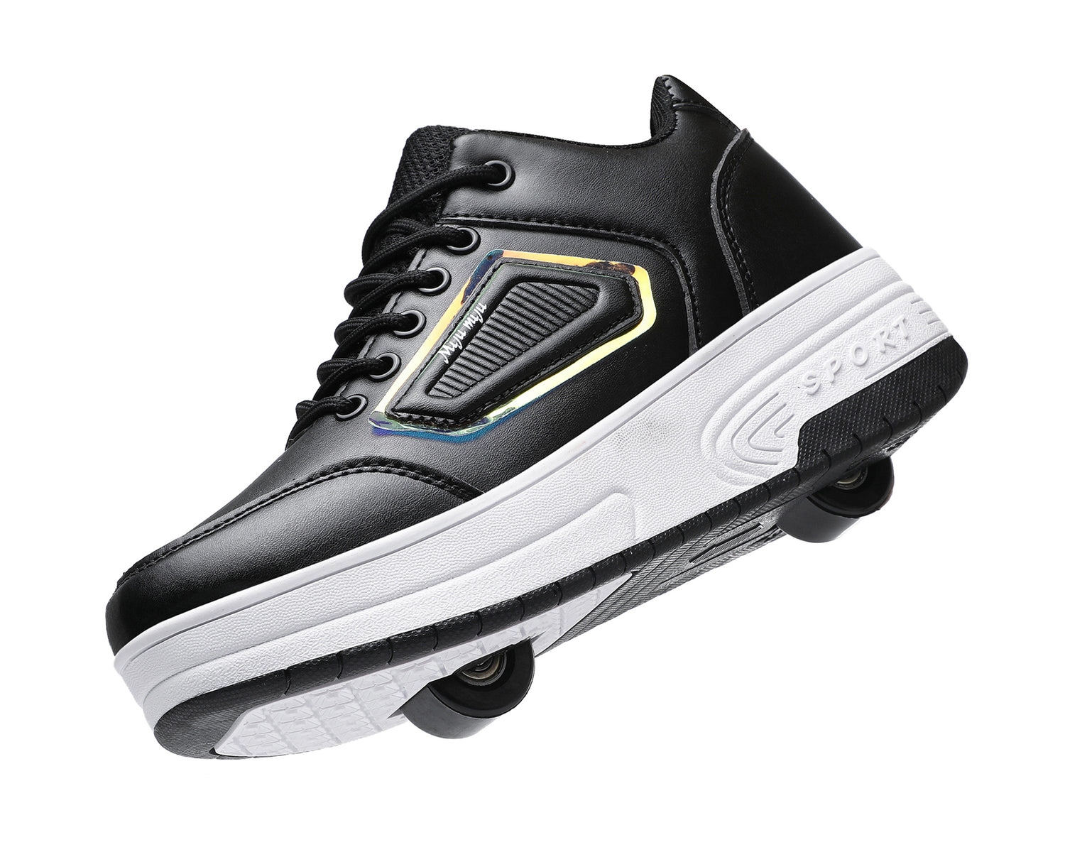 Roller Shoes PU Wheels shoes Black