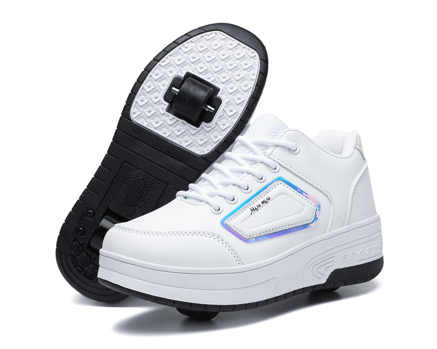 Roller Shoes PU Wheels shoes White