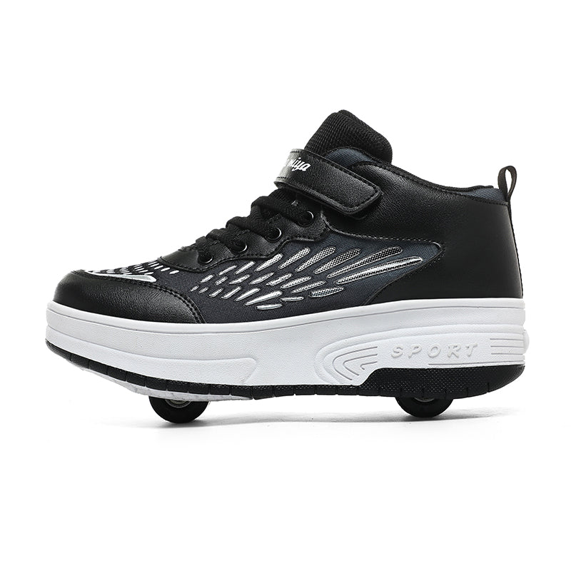 Roller Shoes PU Wheels shoes Black