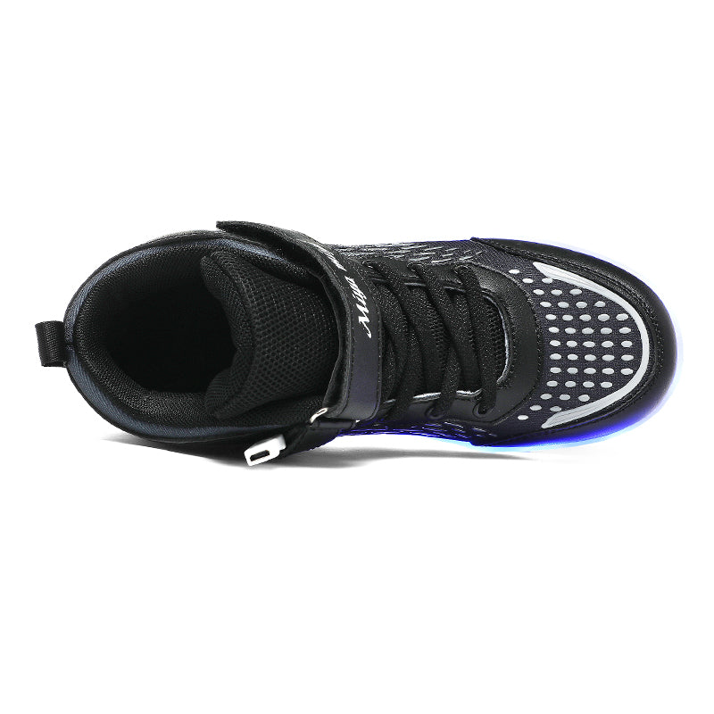 LED Roller Shoes PU Wheels shoes Black