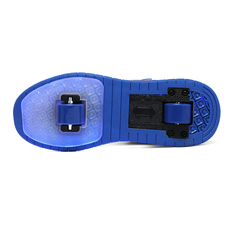 LED Roller Shoes PU Wheels shoes Blue