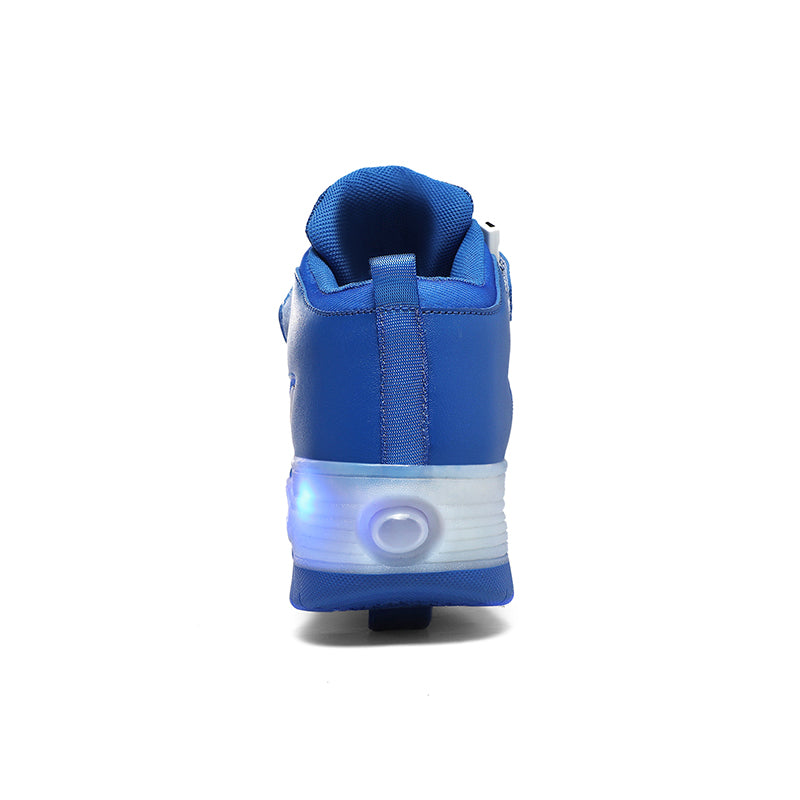 LED Roller Shoes PU Wheels shoes Blue
