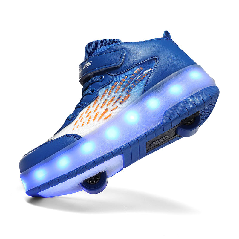 LED Roller Shoes PU Wheels shoes Blue