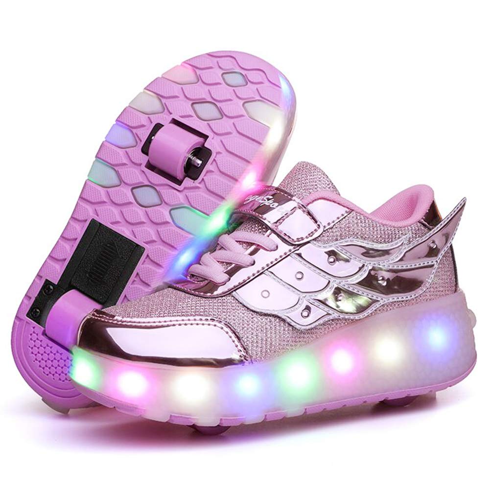 LED Roller Shoes PU Wheels shoes Pink