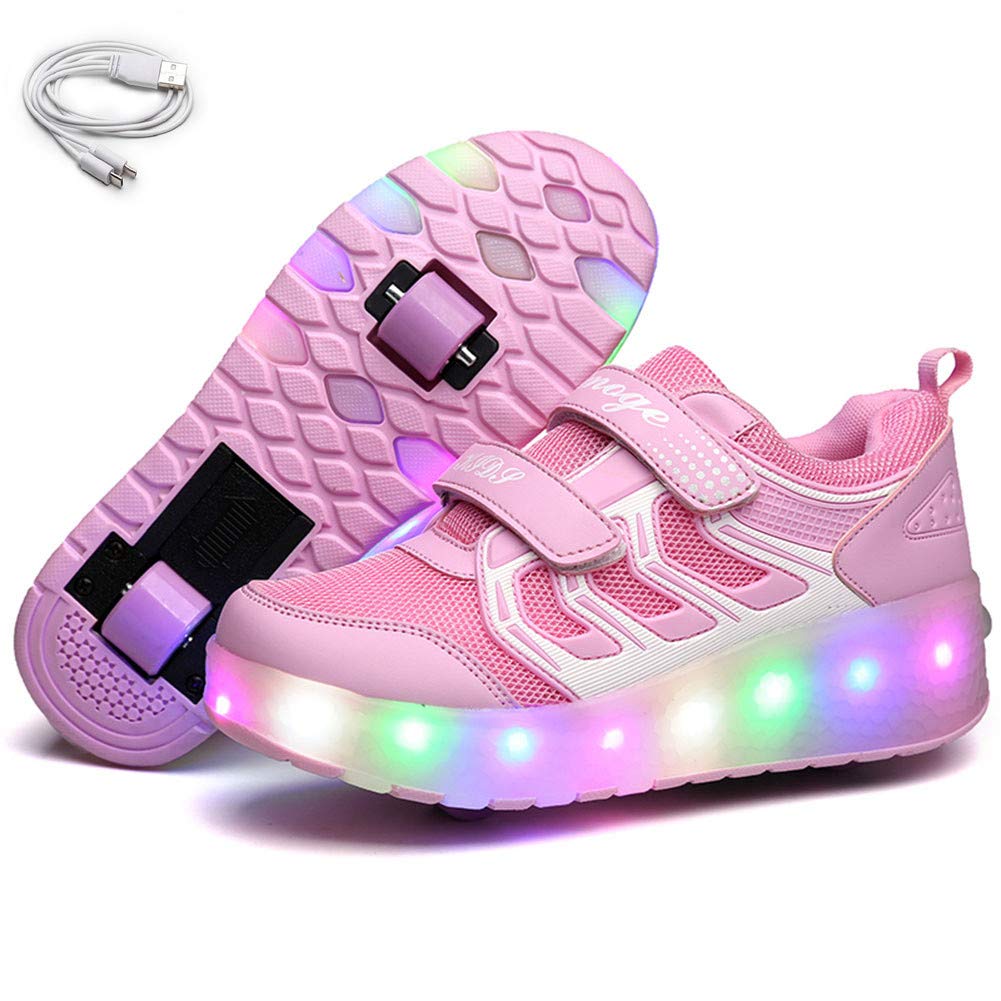 LED Roller Shoes PU Wheels shoes Pink