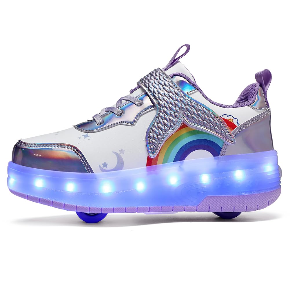 LED Roller Shoes PU Wheels shoes Purple