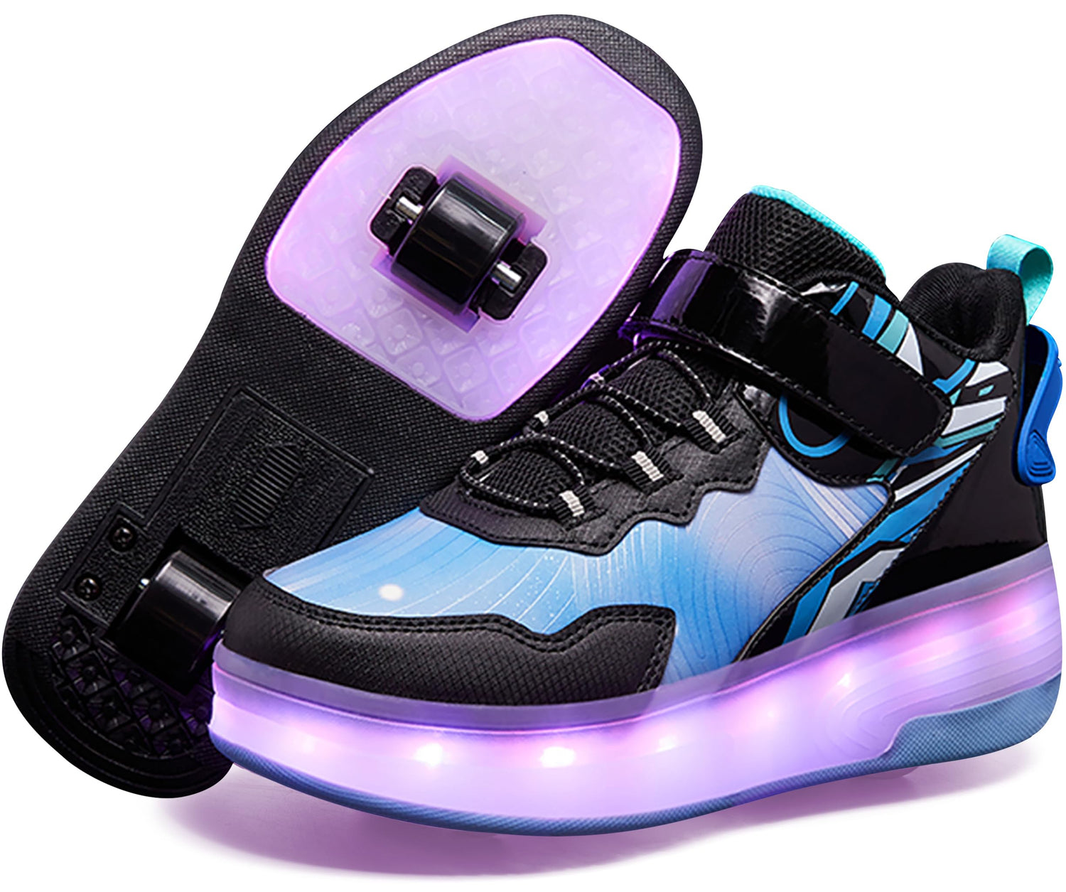 LED Roller Shoes PU Wheels shoes Purple