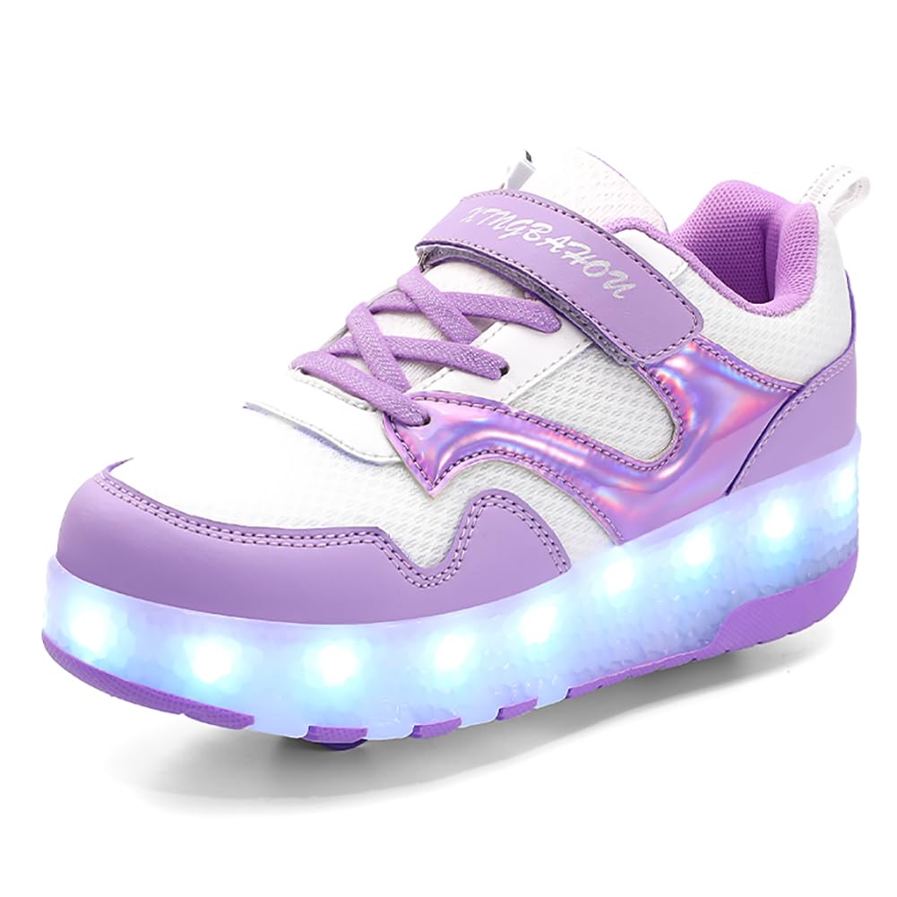 LED Roller Shoes PU Wheels shoes Purple