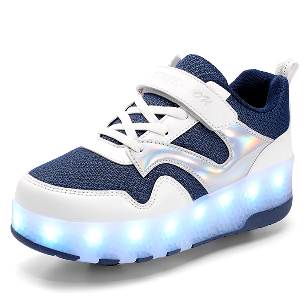 LED Roller Shoes PU Wheels shoes Blue