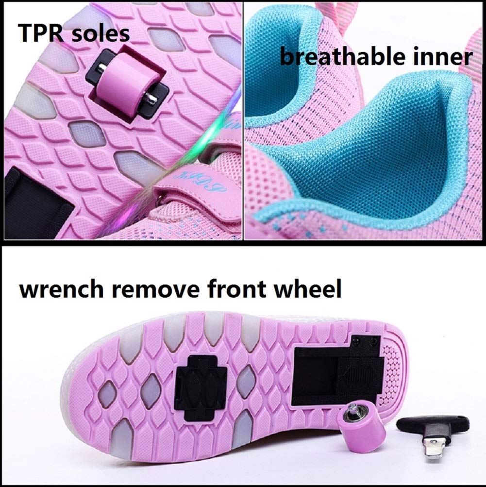 LED Roller Shoes PU Wheels shoes Pink