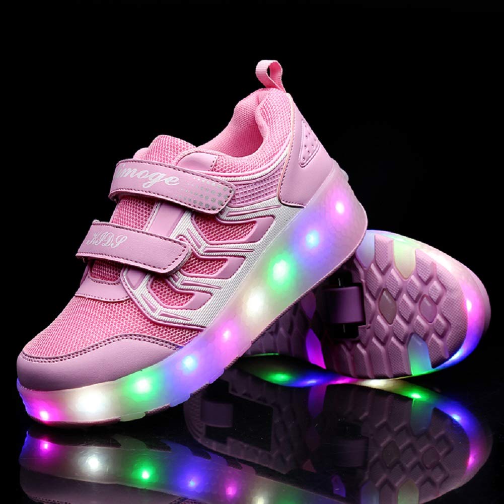 LED Roller Shoes PU Wheels shoes Pink