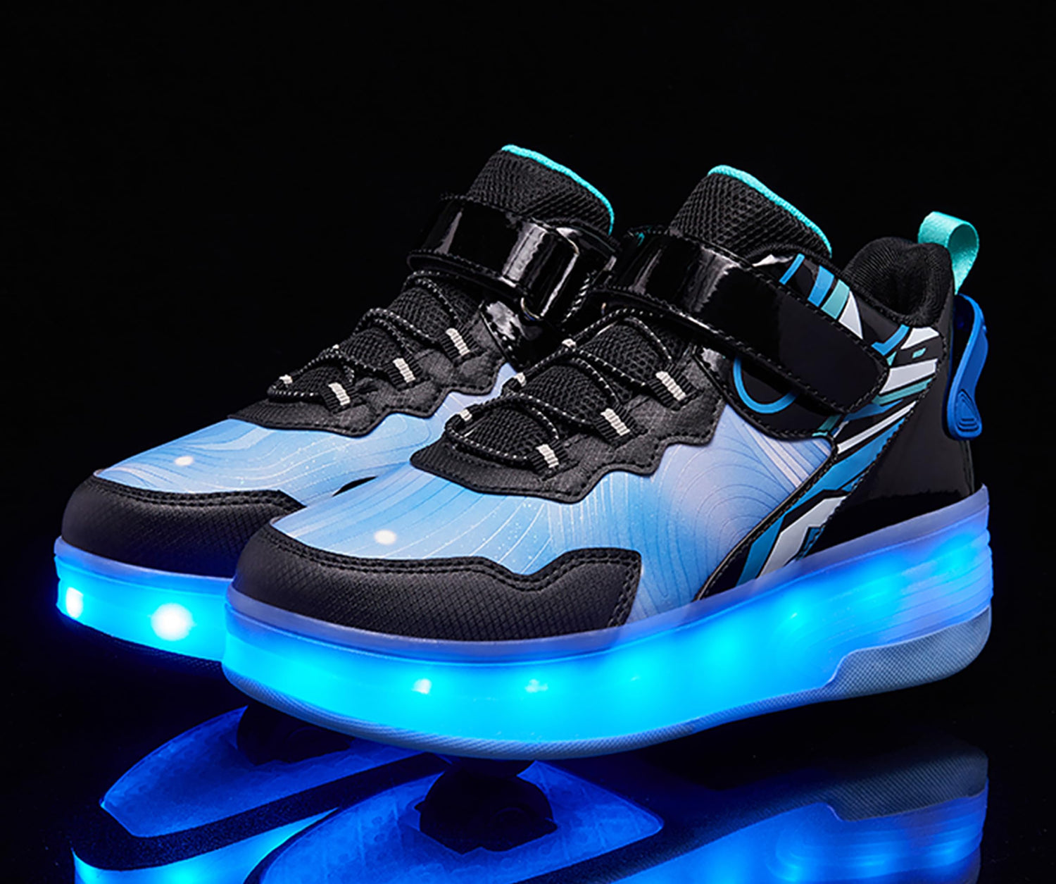 LED Roller Shoes PU Wheels shoes Purple