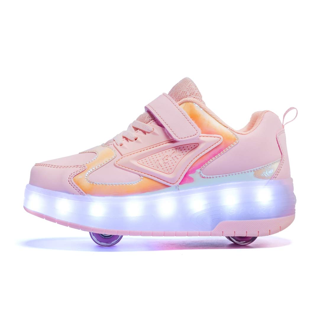 LED Roller Shoes PU Wheels shoes Pink
