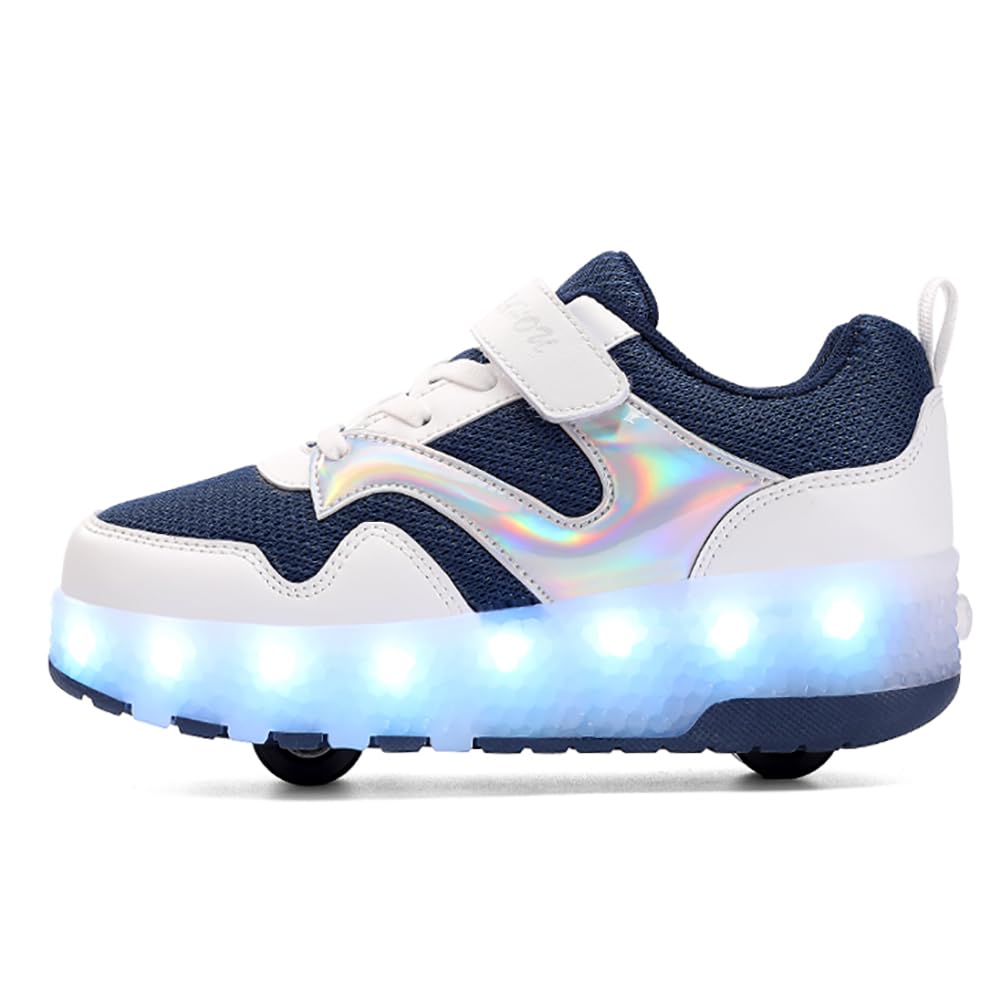 LED Roller Shoes PU Wheels shoes Blue