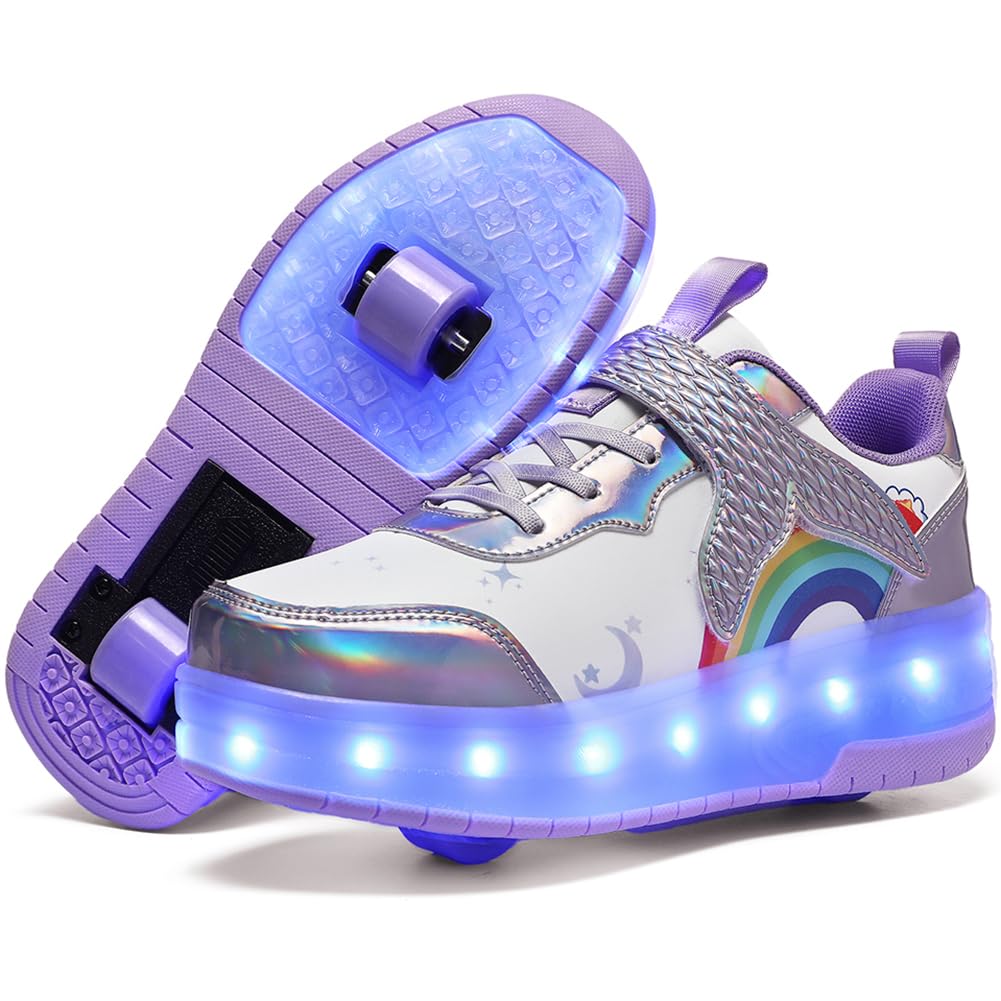 LED Roller Shoes PU Wheels shoes Purple