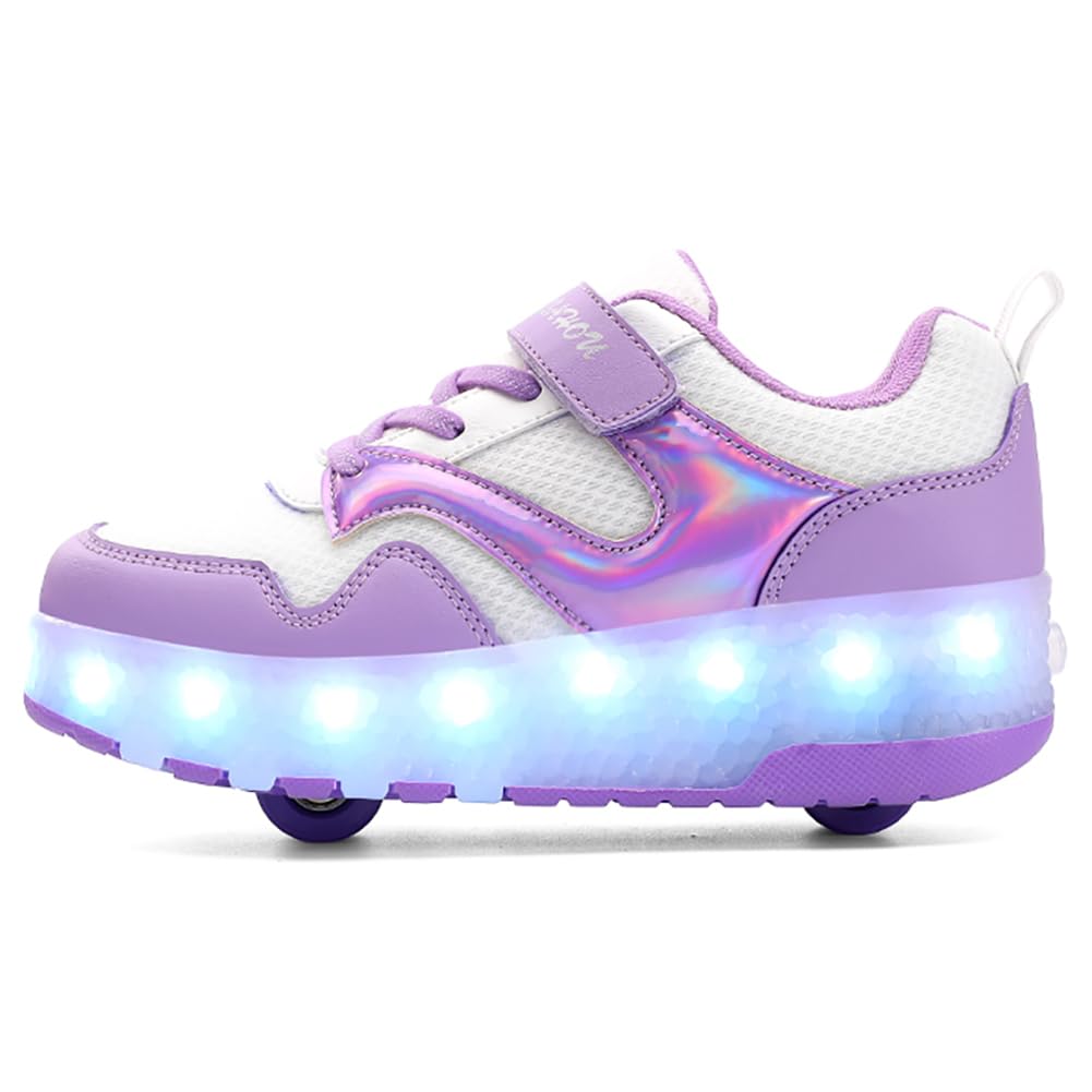 LED Roller Shoes PU Wheels shoes Purple