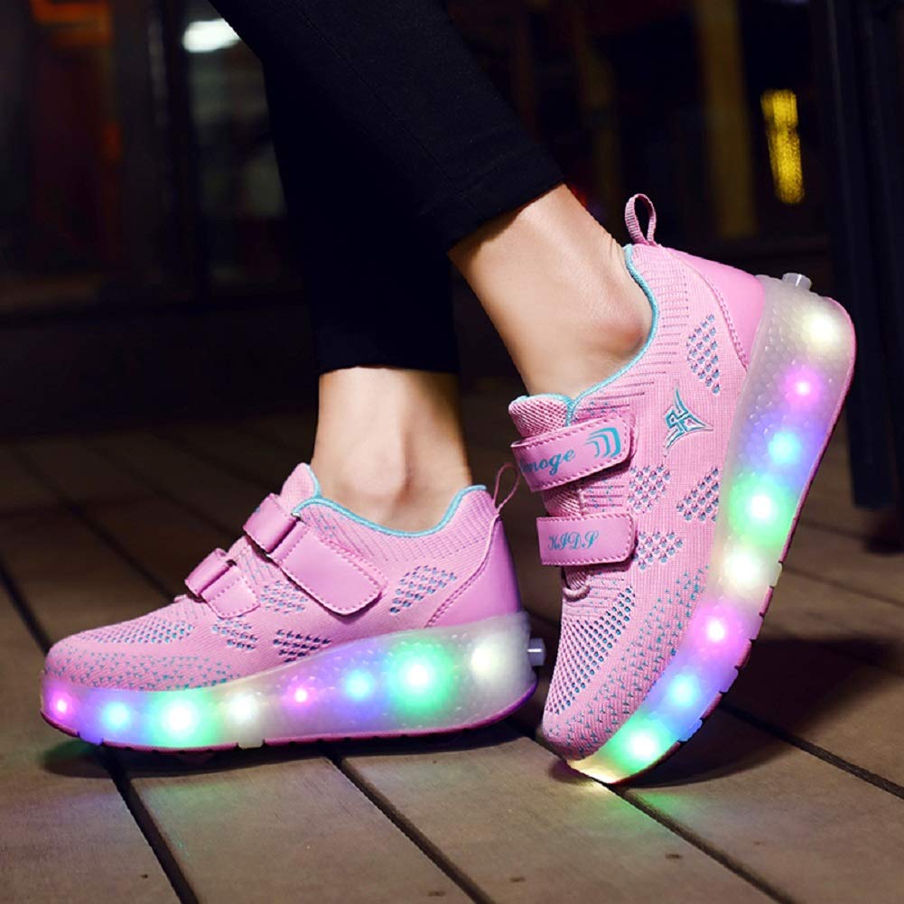 LED Roller Shoes PU Wheels shoes Pink