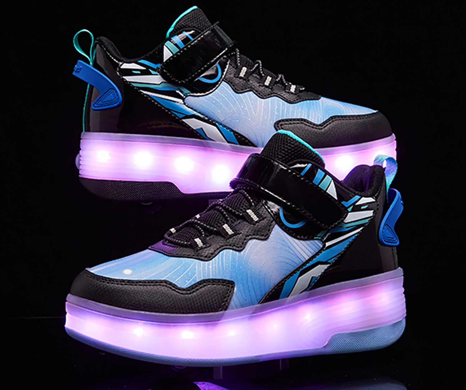LED Roller Shoes PU Wheels shoes Purple
