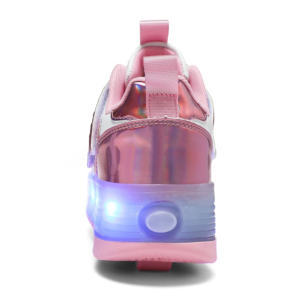 LED Roller Shoes PU Wheels shoes Pink