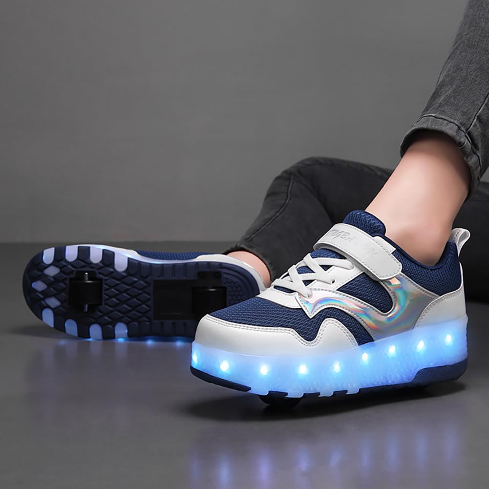 LED Roller Shoes PU Wheels shoes Blue
