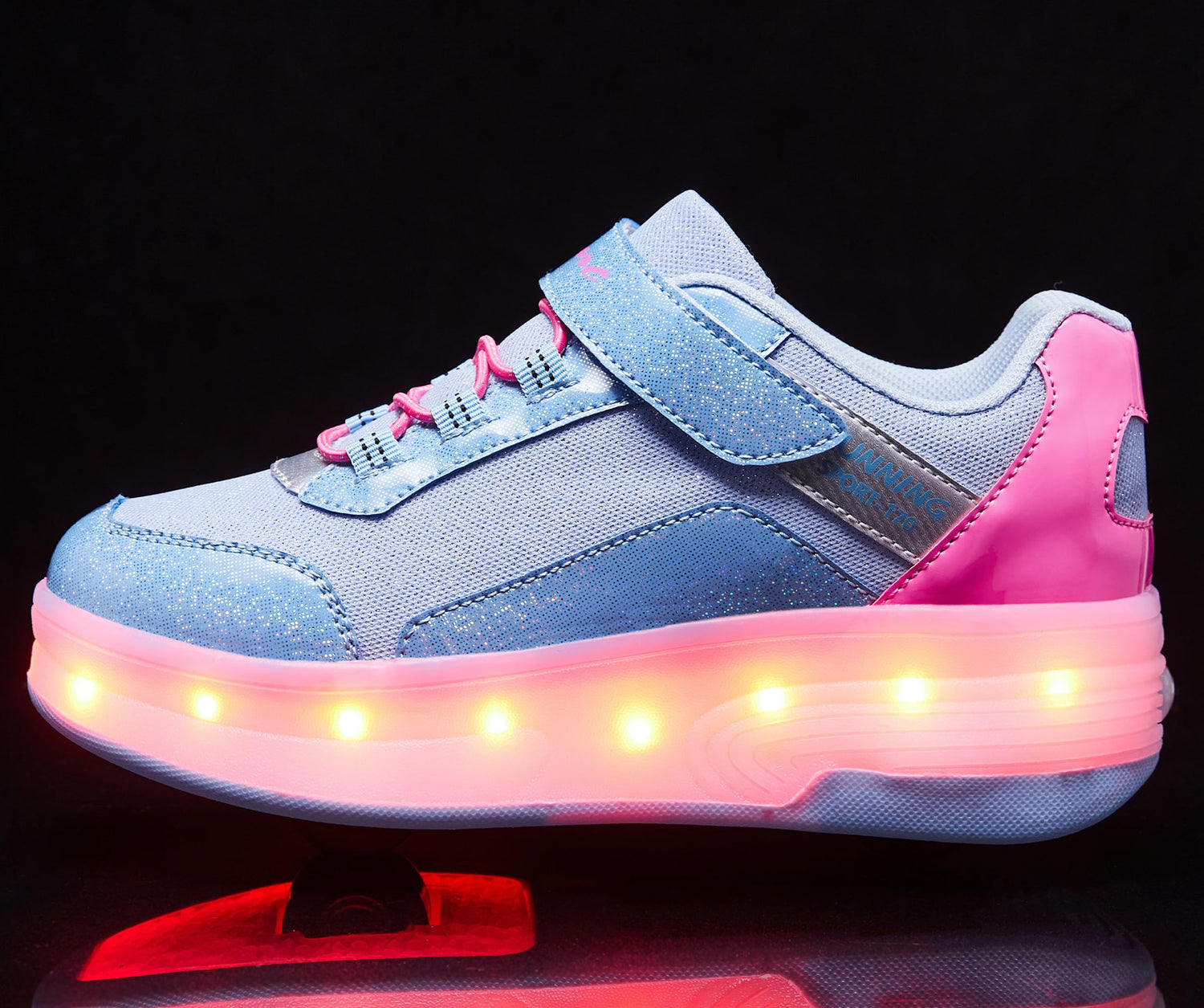 LED Roller Shoes PU Wheels shoes Blue