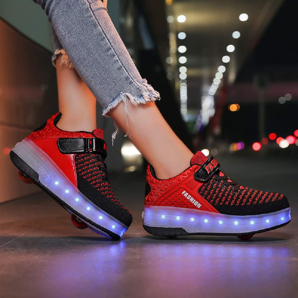 LED Mesh Roller shoes Light up Rechargeable Shoes