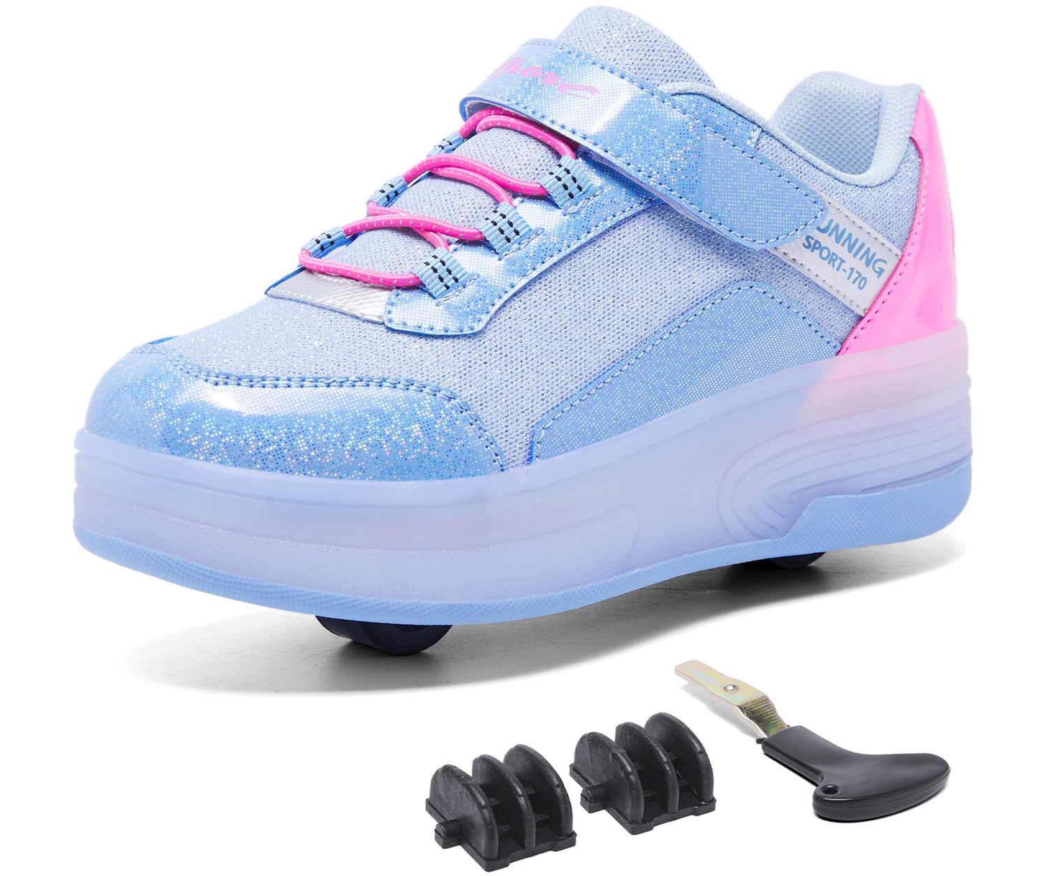 LED Roller Shoes PU Wheels shoes Blue