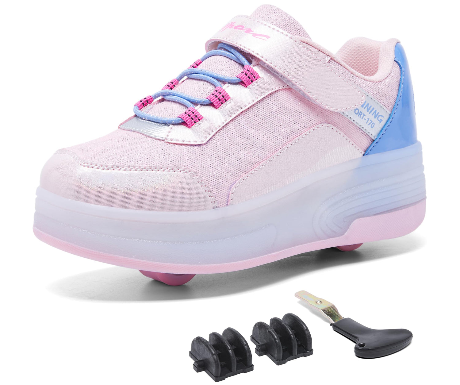 LED Roller Shoes PU Wheels shoes Pink