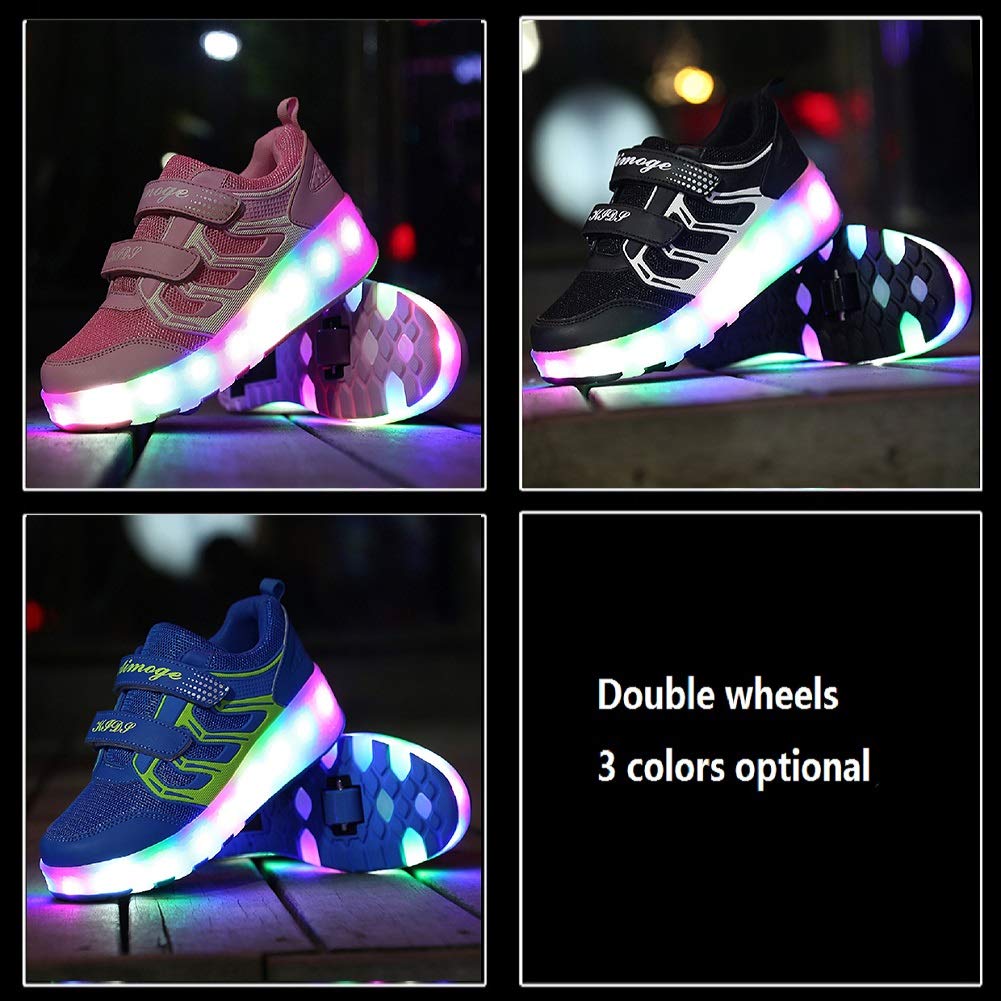 LED Roller Shoes PU Wheels shoes Pink