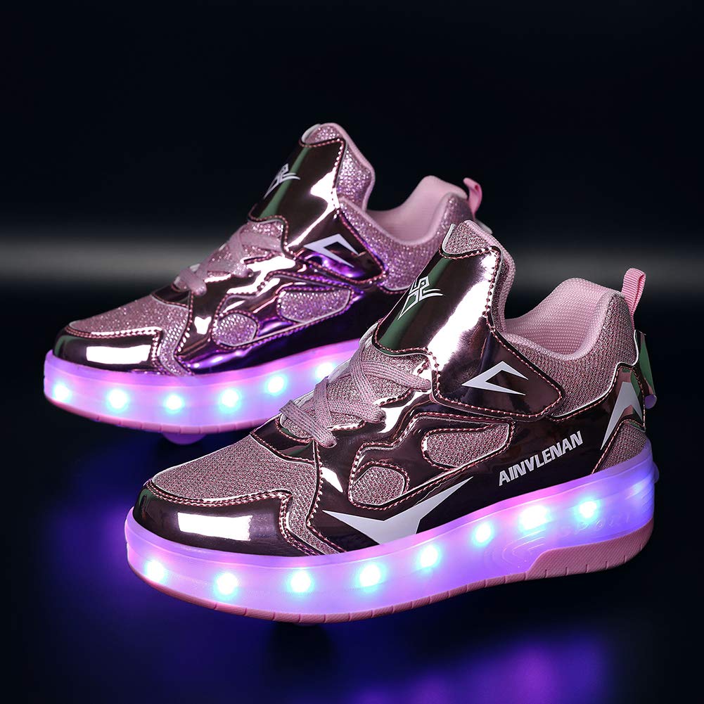 LED Roller Shoes PU Wheels shoes Pink